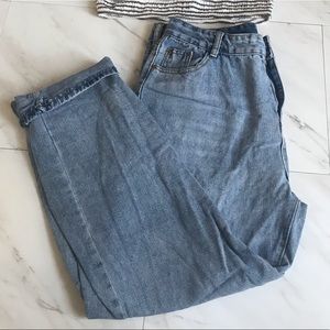 High Waisted Boyfriend Jeans